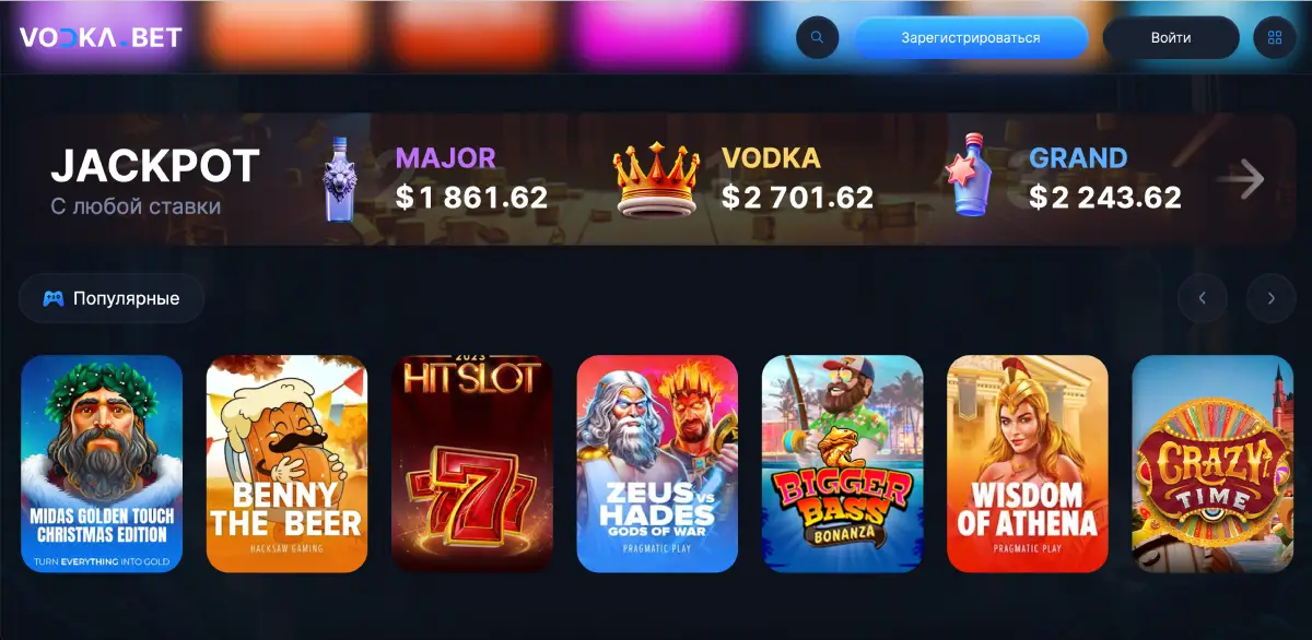 Vodka casino зеркало